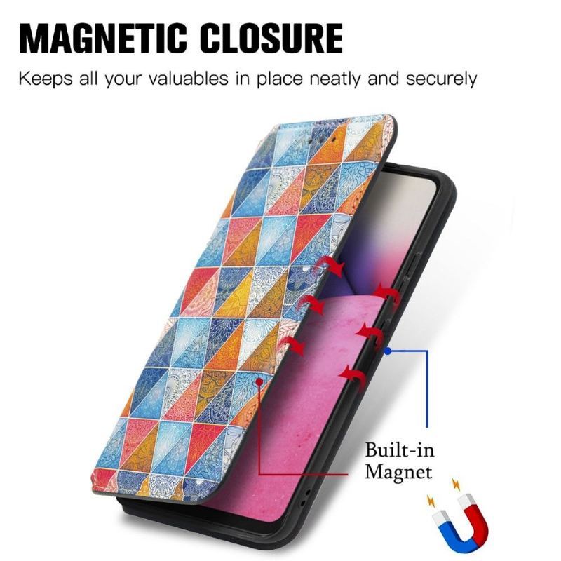 Etui Folio do Samsung Galaxy A33 5G Classic Skórzany Futerał Flap Flip Mandala Kalejdoskop