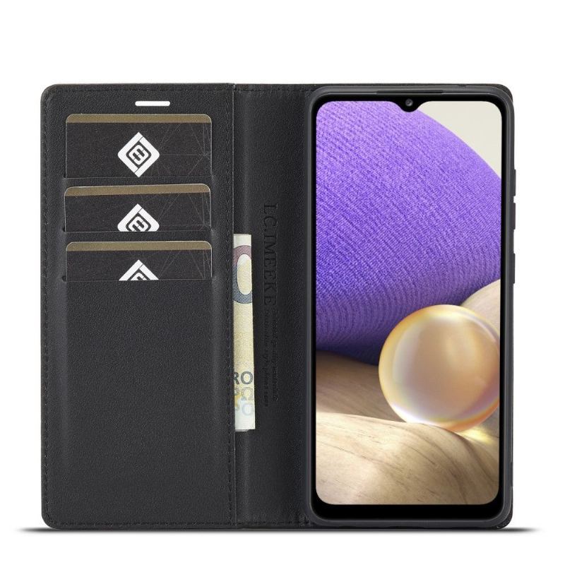 Etui Folio do Samsung Galaxy A33 5G Efekt Skóry Z Włókna Węglowego