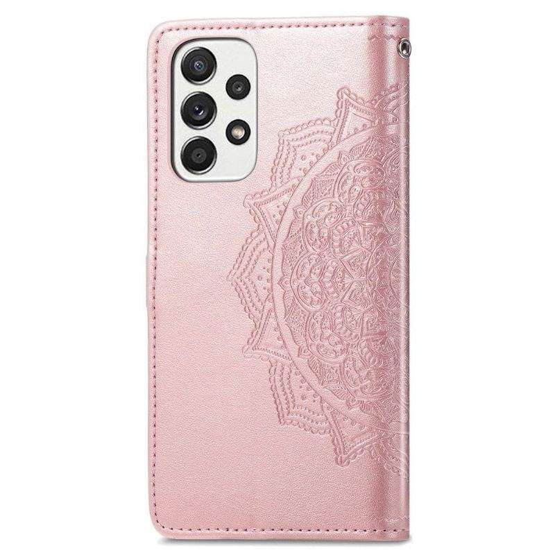 Etui Folio do Samsung Galaxy A33 5G Obrzeża Mandala Relief Faux Leather