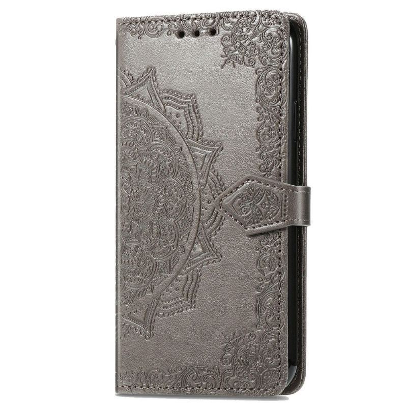 Etui Folio do Samsung Galaxy A33 5G Obrzeża Mandala Relief Faux Leather