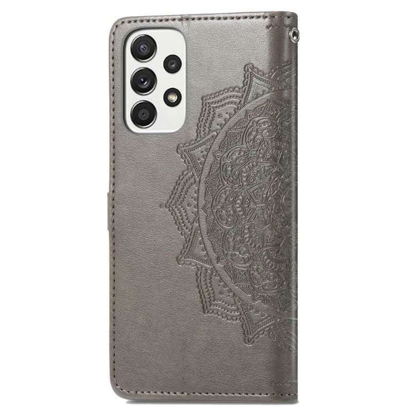 Etui Folio do Samsung Galaxy A33 5G Obrzeża Mandala Relief Faux Leather