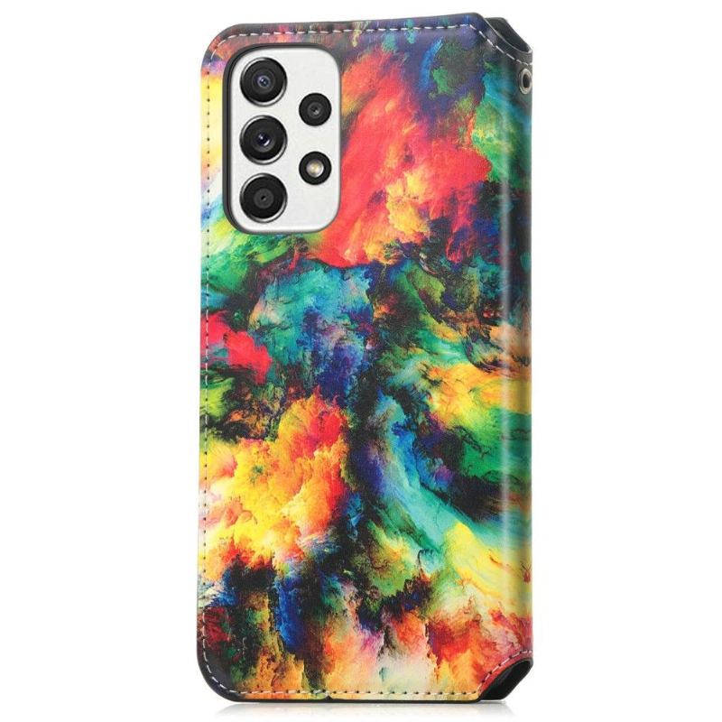 Etui Folio do Samsung Galaxy A33 5G Obrzeża Skórzany Futerał Iridescent Cloud Flip Flap