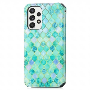 Etui Folio do Samsung Galaxy A33 5G Skórzany Futerał Arabesque Flip Flap