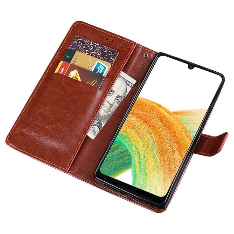 Etui Folio do Samsung Galaxy A33 5G Skórzany Futerał Idewei Folio Efekt Skóry