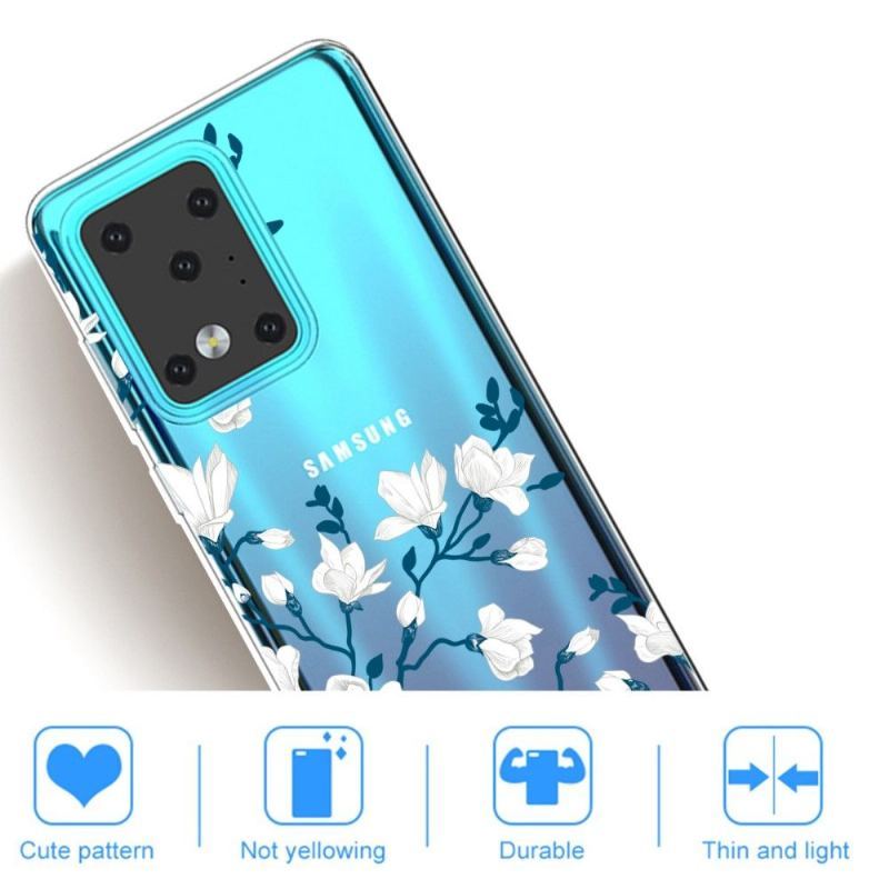 Etui do Samsung Galaxy S20 Ultra Białe Kwiaty