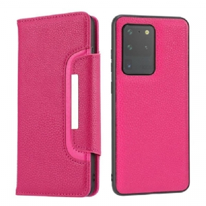 Futerały Etui Folio do Samsung Galaxy S20 Ultra Obrzeża 2w1 Odpinany Różowy Fioletowy