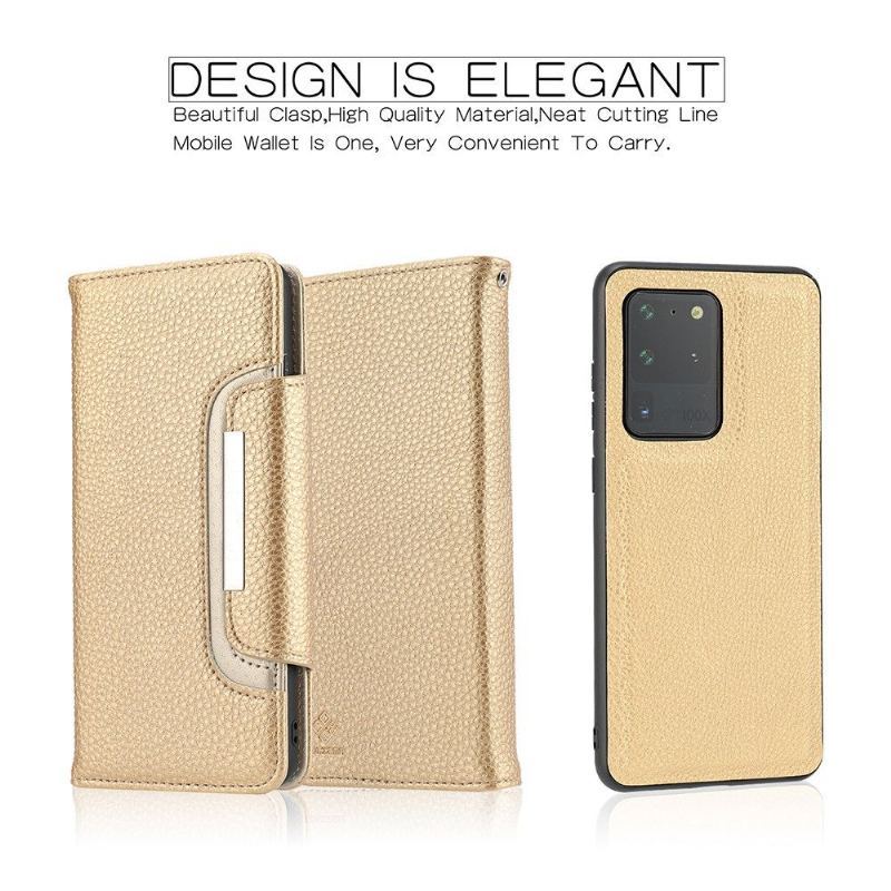 Futerały Etui Folio do Samsung Galaxy S20 Ultra Obrzeża 2w1 Odpinany Różowy Fioletowy