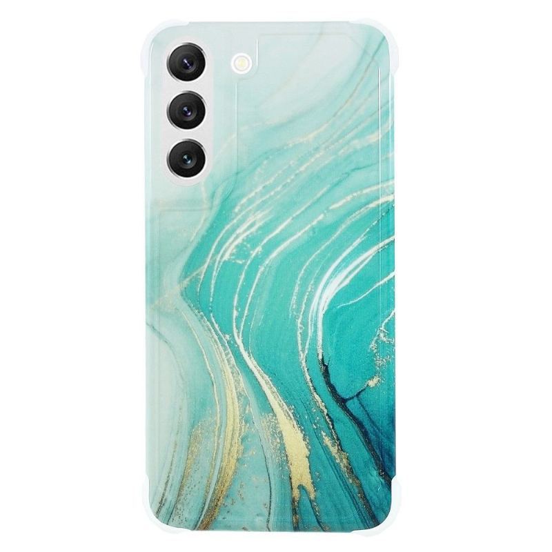 Etui do Samsung Galaxy S22 5G Anti-fall Marble Ocean