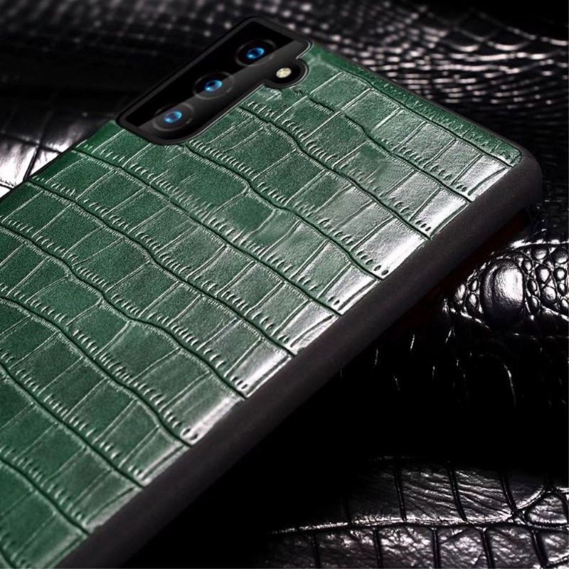 Etui do Samsung Galaxy S22 5G Classic Sulada Croco Efekt Skóry