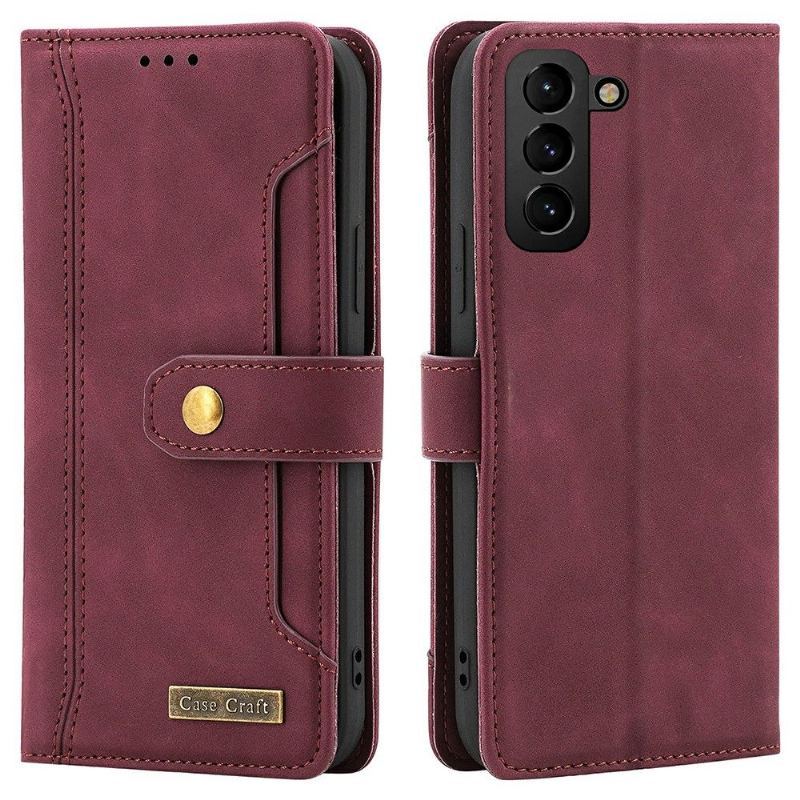 Etui Folio do Samsung Galaxy S22 5G Obrzeża Etui Ochronne Case Craft Z Przeszyciami