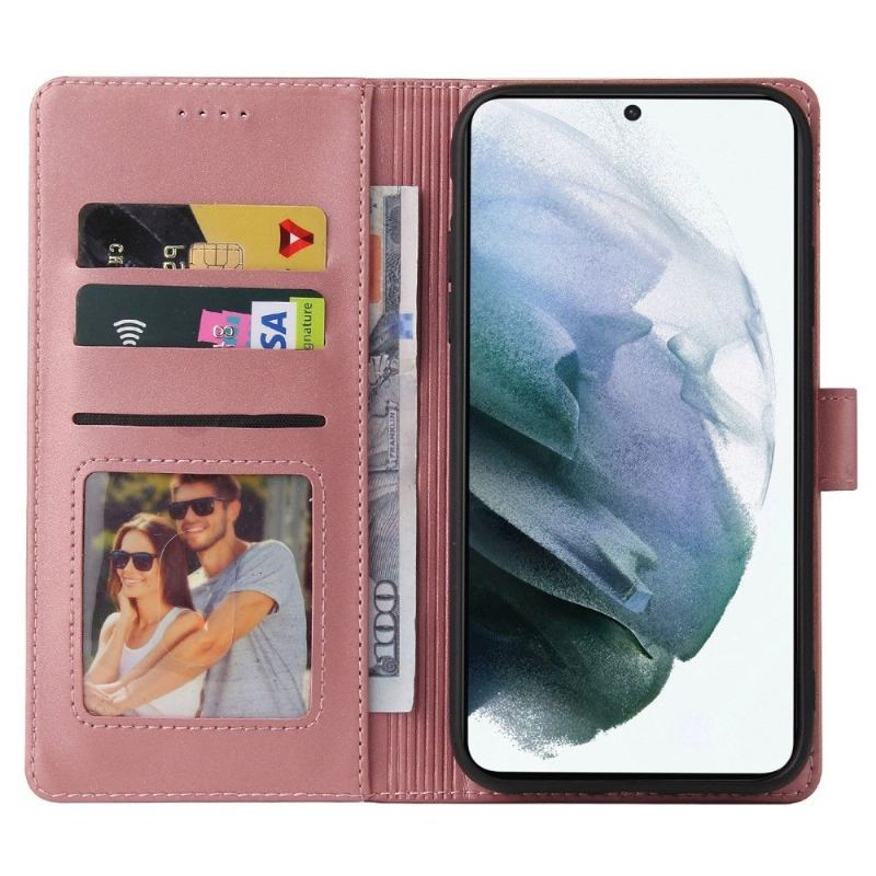 Etui Folio do Samsung Galaxy S22 5G Obrzeża Uchwyt Na Karty Serii 009