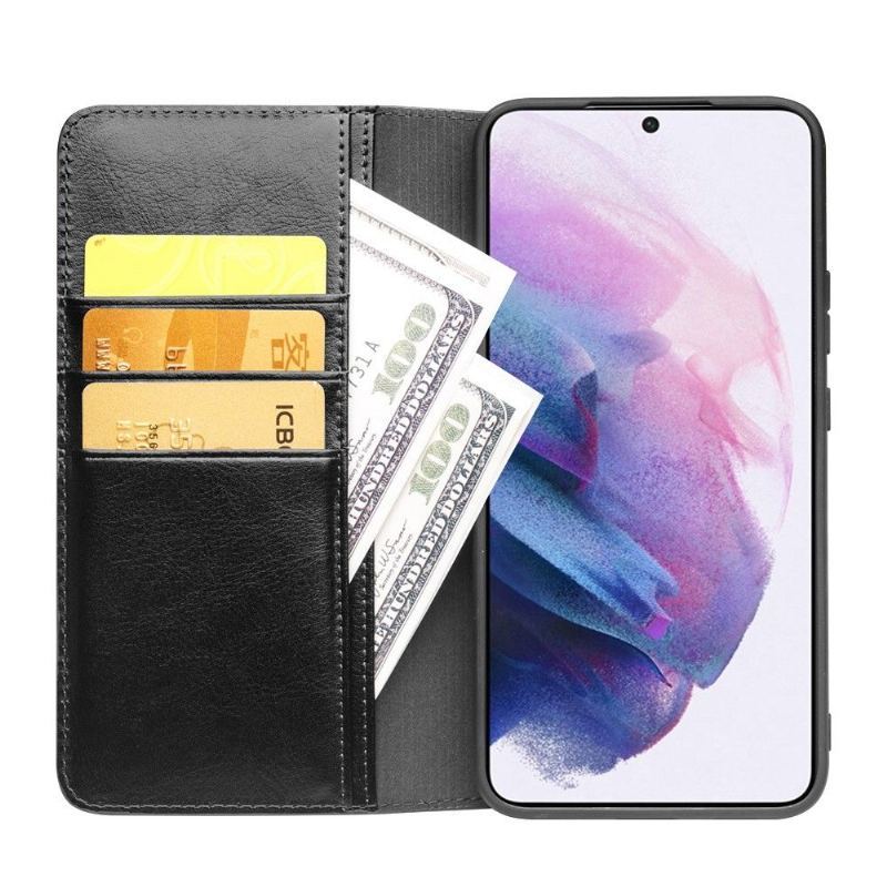 Etui Folio do Samsung Galaxy S22 5G Ręcznie Robiona Prawdziwa Skóra