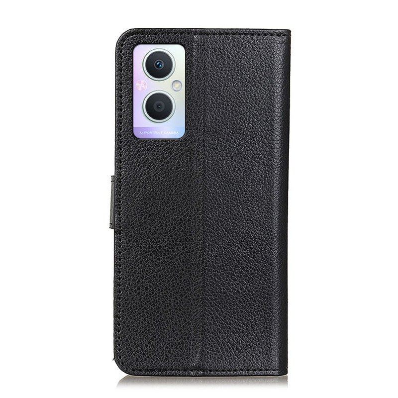 Etui Folio do Oppo Reno 8 Lite Tradycyjny Styl Skóry Liczi