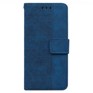 Etui Folio do Oppo Reno 8 Lite z Łańcuch Pasiasty Wzór