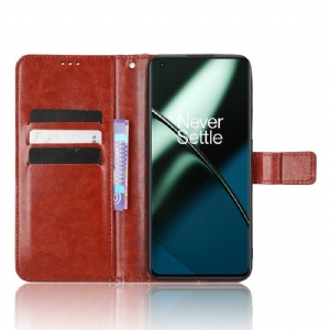 Etui Folio do OnePlus 11 5G Błyszcząca Sztuczna Skóra