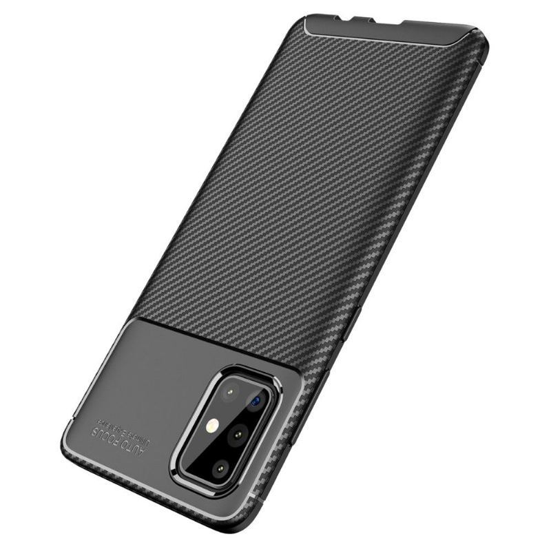 Etui do Samsung Galaxy A71 Anti-fall Style Włókno Węglowe W Żelu