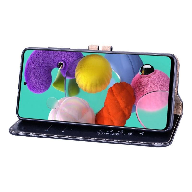 Etui do Samsung Galaxy A71 Deluxe Efekt Skóry Vintage