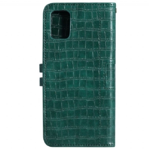 Etui Folio do Samsung Galaxy A71 Classic Croc Effect Skórzany Styl