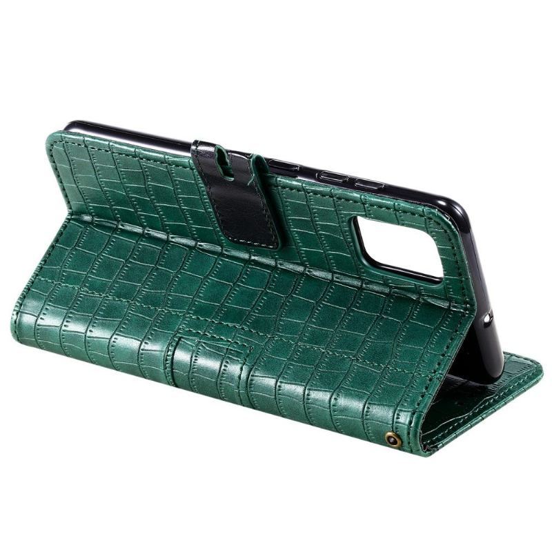 Etui Folio do Samsung Galaxy A71 Classic Croc Effect Skórzany Styl