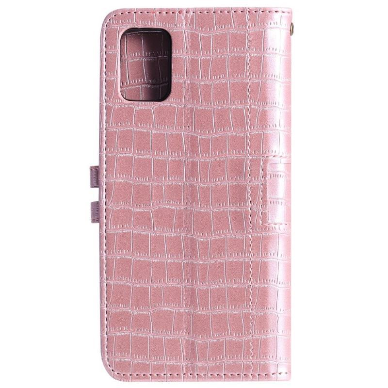 Etui Folio do Samsung Galaxy A71 Classic Croc Effect Skórzany Styl