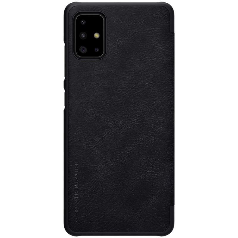 Etui Folio do Samsung Galaxy A71 Classic Nillkin Pokrowiec Ze Sztucznej Skóry - Czarny