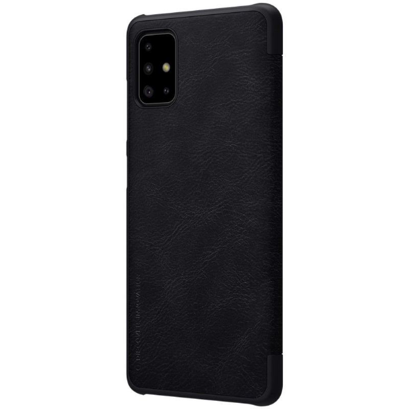 Etui Folio do Samsung Galaxy A71 Classic Nillkin Pokrowiec Ze Sztucznej Skóry - Czarny