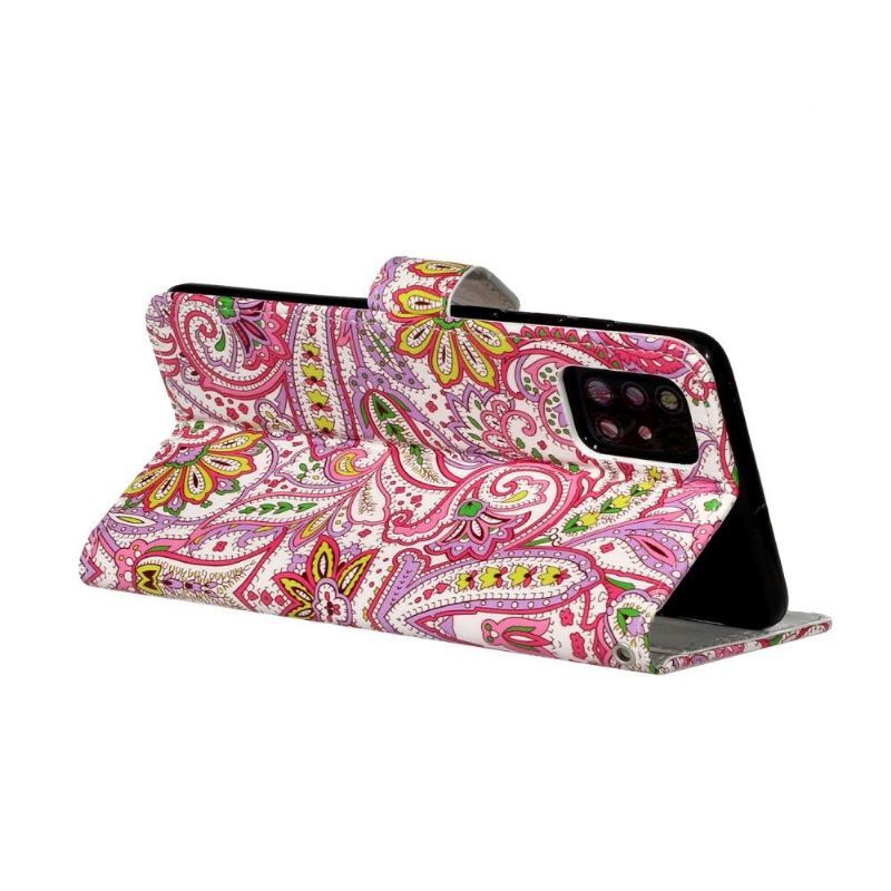 Etui Folio do Samsung Galaxy A71 Paisley_kwiaty