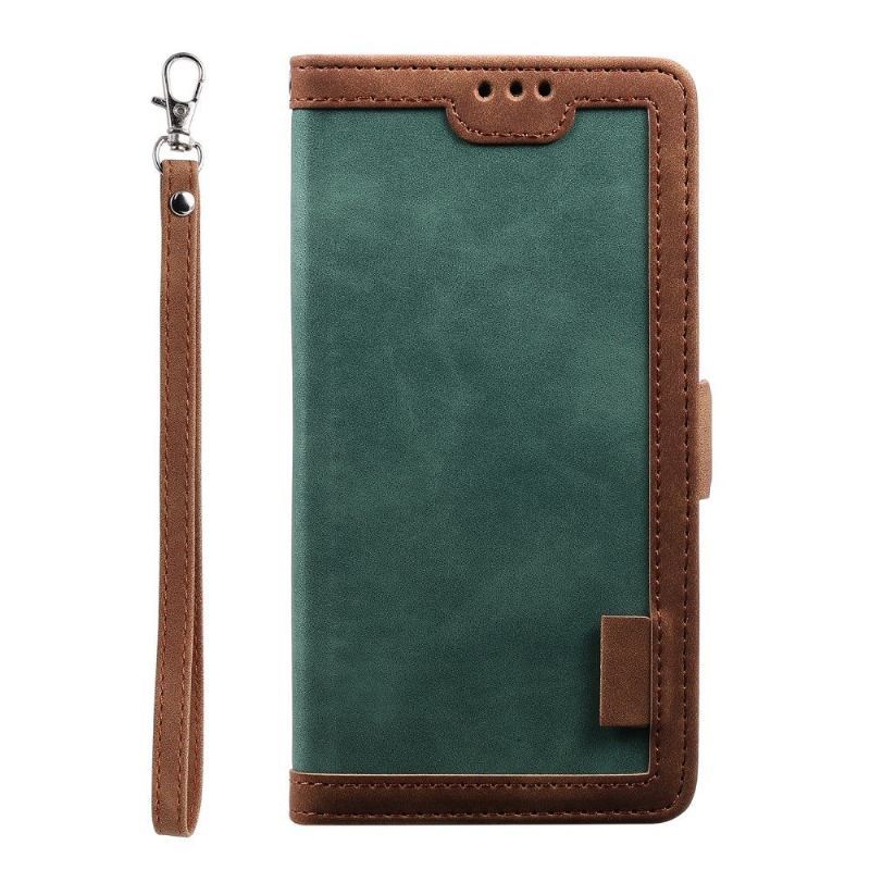 Etui Folio do Samsung Galaxy A71 Vintage Kieszeń Ze Smyczą