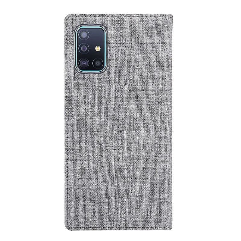 Etui Folio do Samsung Galaxy A71 Wsparcie Funkcji Przekładek — Szary