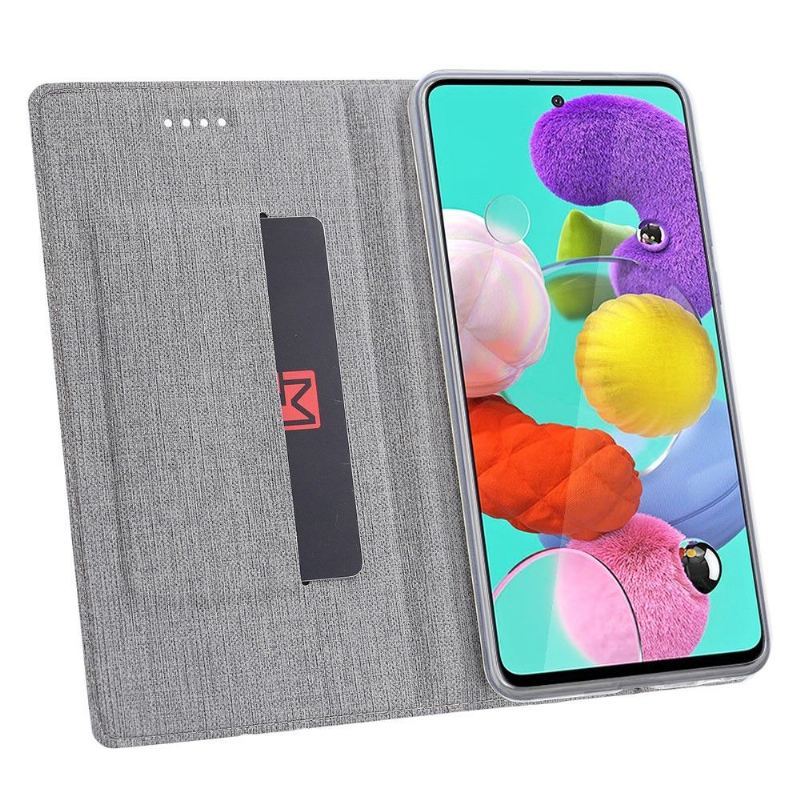 Etui Folio do Samsung Galaxy A71 Wsparcie Funkcji Przekładek — Szary