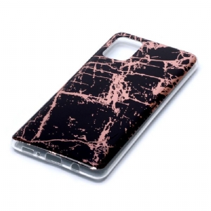 Futerały do Samsung Galaxy A71 Obrzeża Marble Style Żel