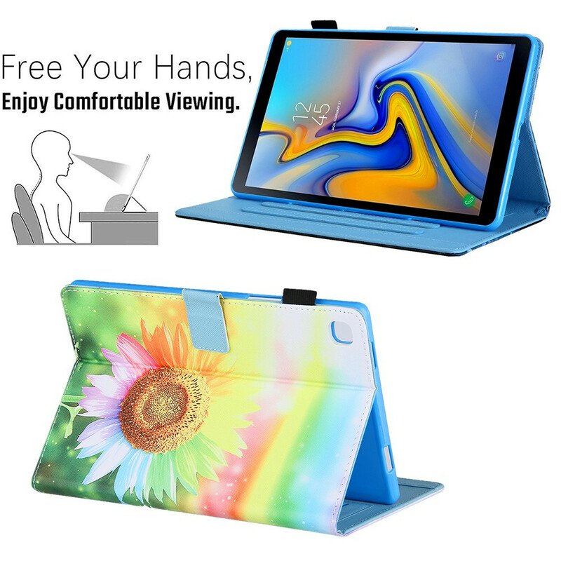 Etui Folio do Samsung Galaxy Tab A7 Lite Kwiaty W Słońcu