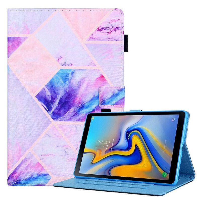 Etui Folio do Samsung Galaxy Tab A7 Lite Projekt Geometrii Marmuru