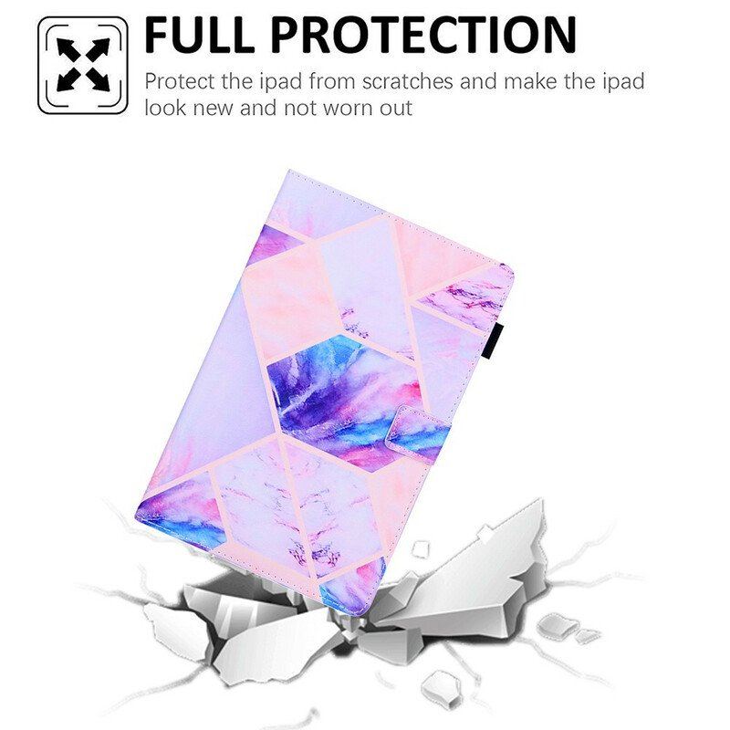 Etui Folio do Samsung Galaxy Tab A7 Lite Projekt Geometrii Marmuru