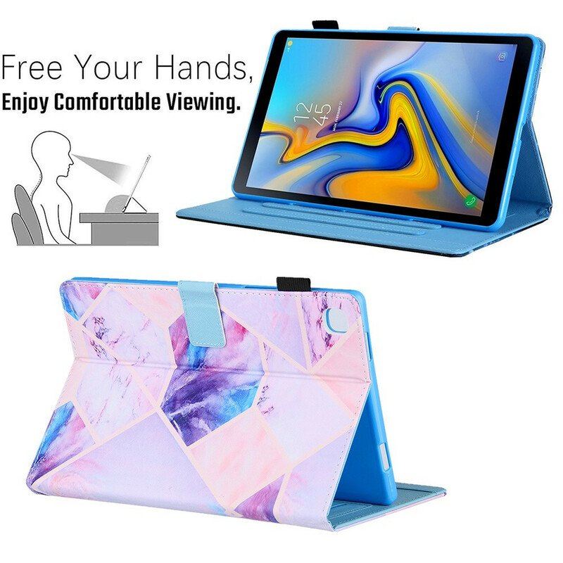 Etui Folio do Samsung Galaxy Tab A7 Lite Projekt Geometrii Marmuru