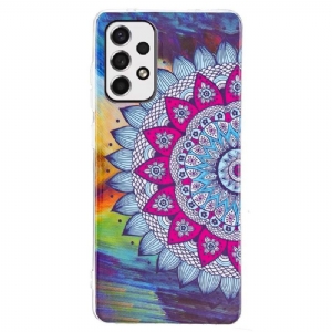 Etui do Samsung Galaxy A53 5G Biznes Luminous Colorful Mandala