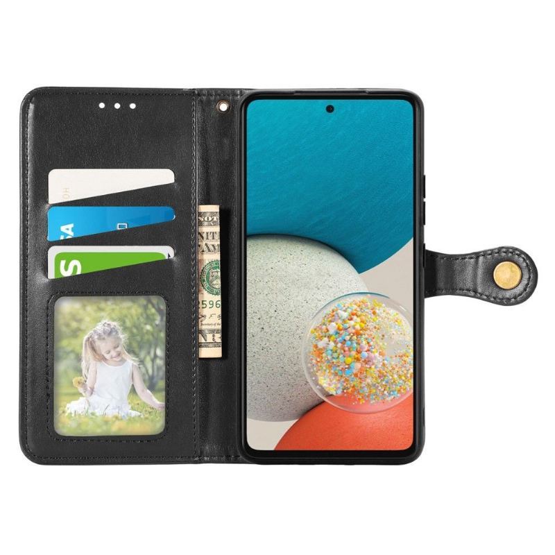 Etui Folio do Samsung Galaxy A53 5G Classic Indila Etui Na Karty Ze Sztucznej Skóry