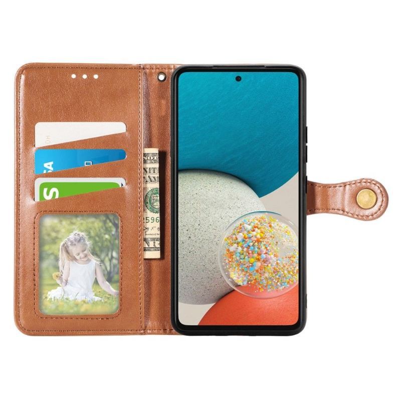 Etui Folio do Samsung Galaxy A53 5G Classic Indila Etui Na Karty Ze Sztucznej Skóry