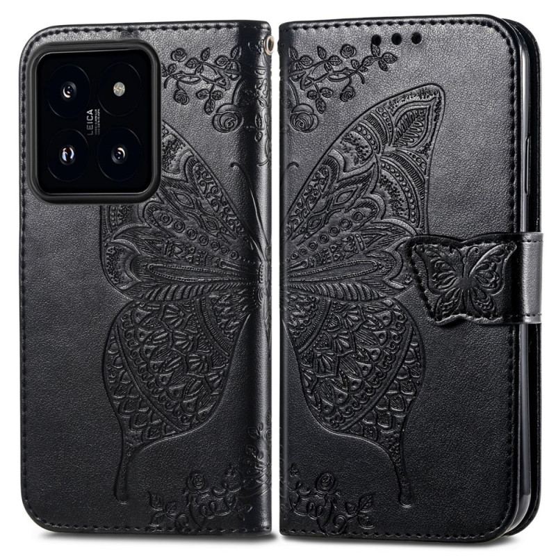 Etui Folio Do Xiaomi 14t Pro Barokowy Motyl