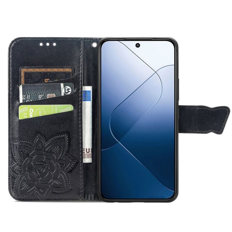 Etui Folio Do Xiaomi 14t Pro Barokowy Motyl