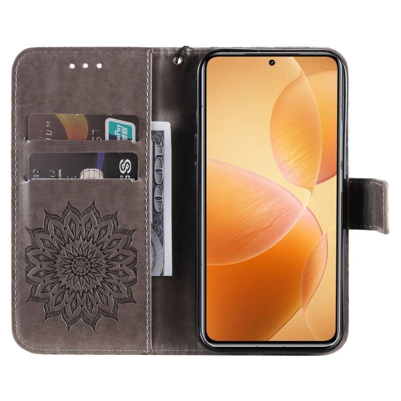 Etui Folio Do Xiaomi 14t Pro Mandala Z Paskiem