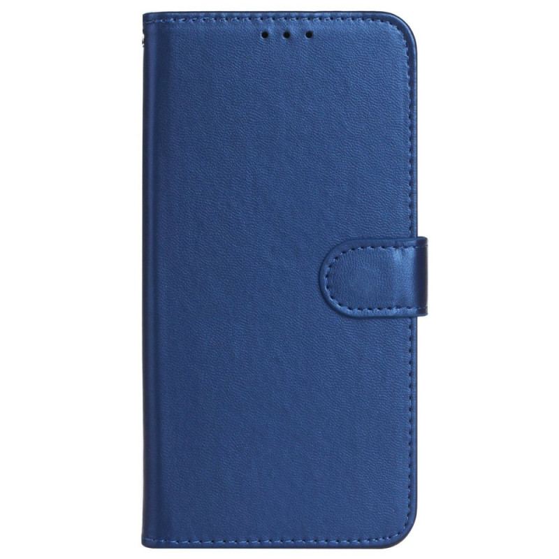 Etui Folio Do Xiaomi 14t Pro Zwykła Sztuczna Skóra Z Paskiem