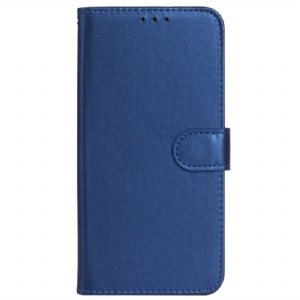 Etui Folio Do Xiaomi 14t Pro Zwykła Sztuczna Skóra Z Paskiem