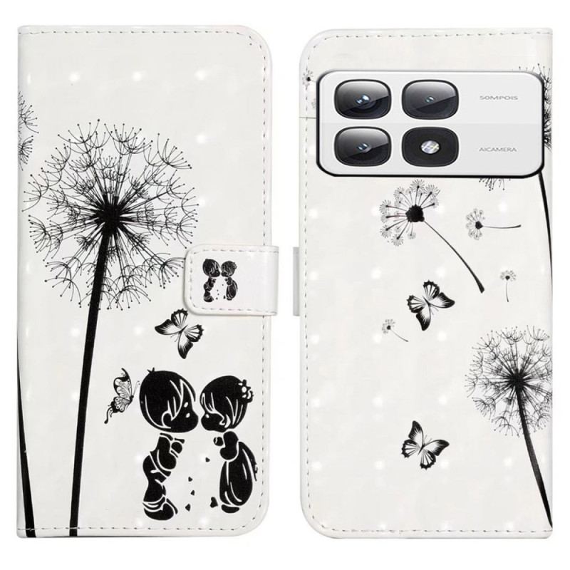 Etui Folio Xiaomi 14t Pro Dzieci I Mniszek Lekarski Etui Ochronne