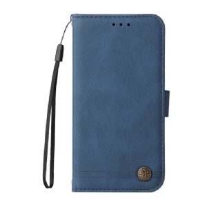 Etui Folio Xiaomi 14t Pro Efekt Nitowanego Zamszu Etui Ochronne