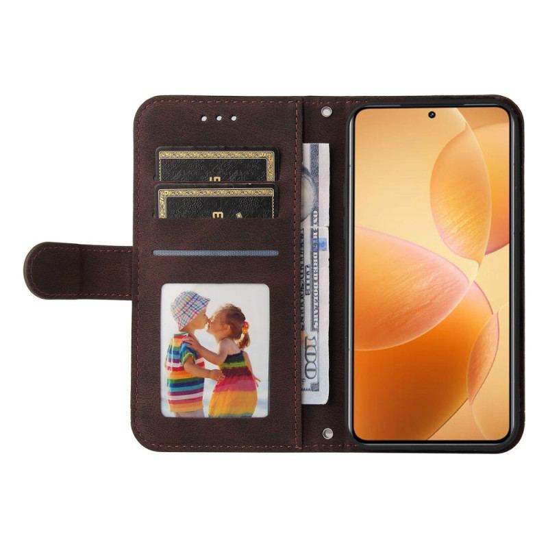 Etui Folio Xiaomi 14t Pro Efekt Nitowanego Zamszu Etui Ochronne