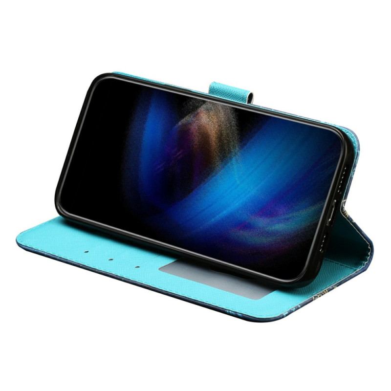 Etui Folio Xiaomi 14t Pro Przywiązany Śnieżny Wilk Etui Ochronne