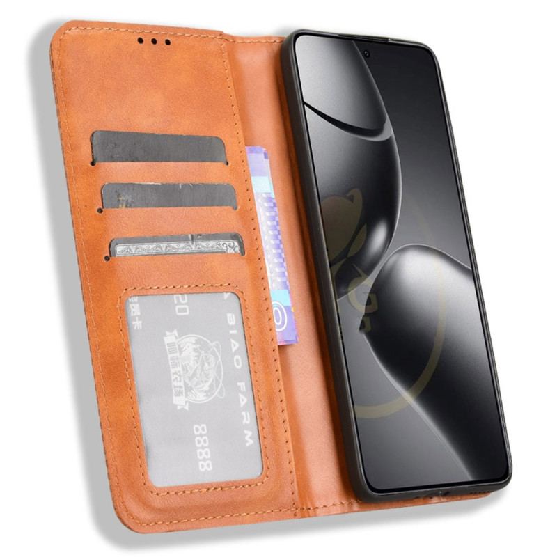 Flip Kotelot Xiaomi 14t Pro Fryz Vintage Etui Ochronne