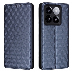 Flip Kotelot Xiaomi 14t Pro Kostki 3d Etui Ochronne