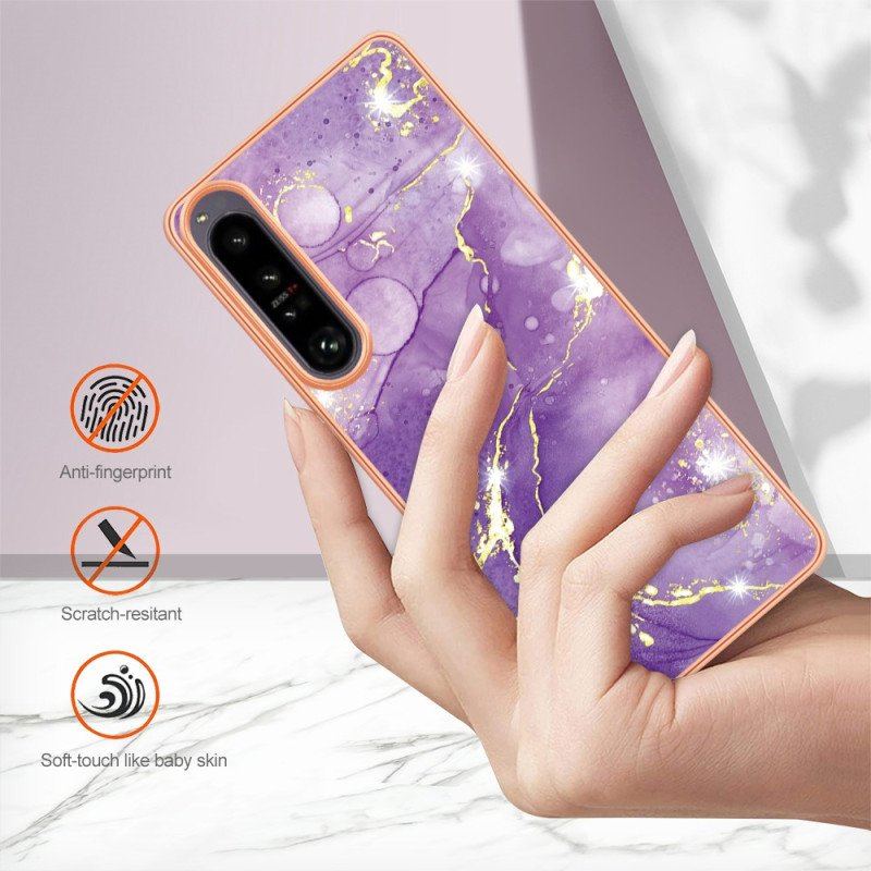 Etui do Sony Xperia 1 IV Kolorowy Marmur